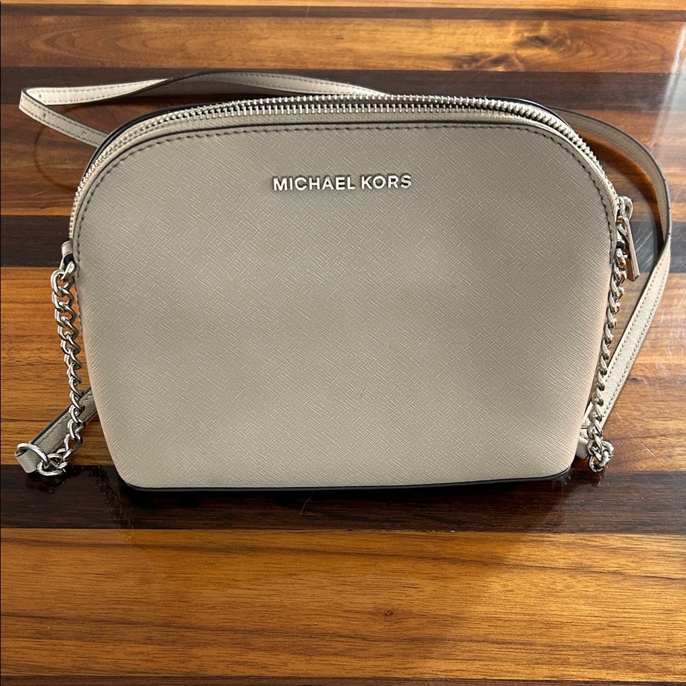 Michael Kors Light Gray Crossbody Bag